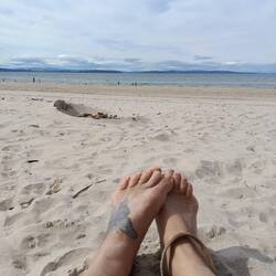 Lesen, chillen und baden, nach dem Großeinkauf für die restliche Zeit