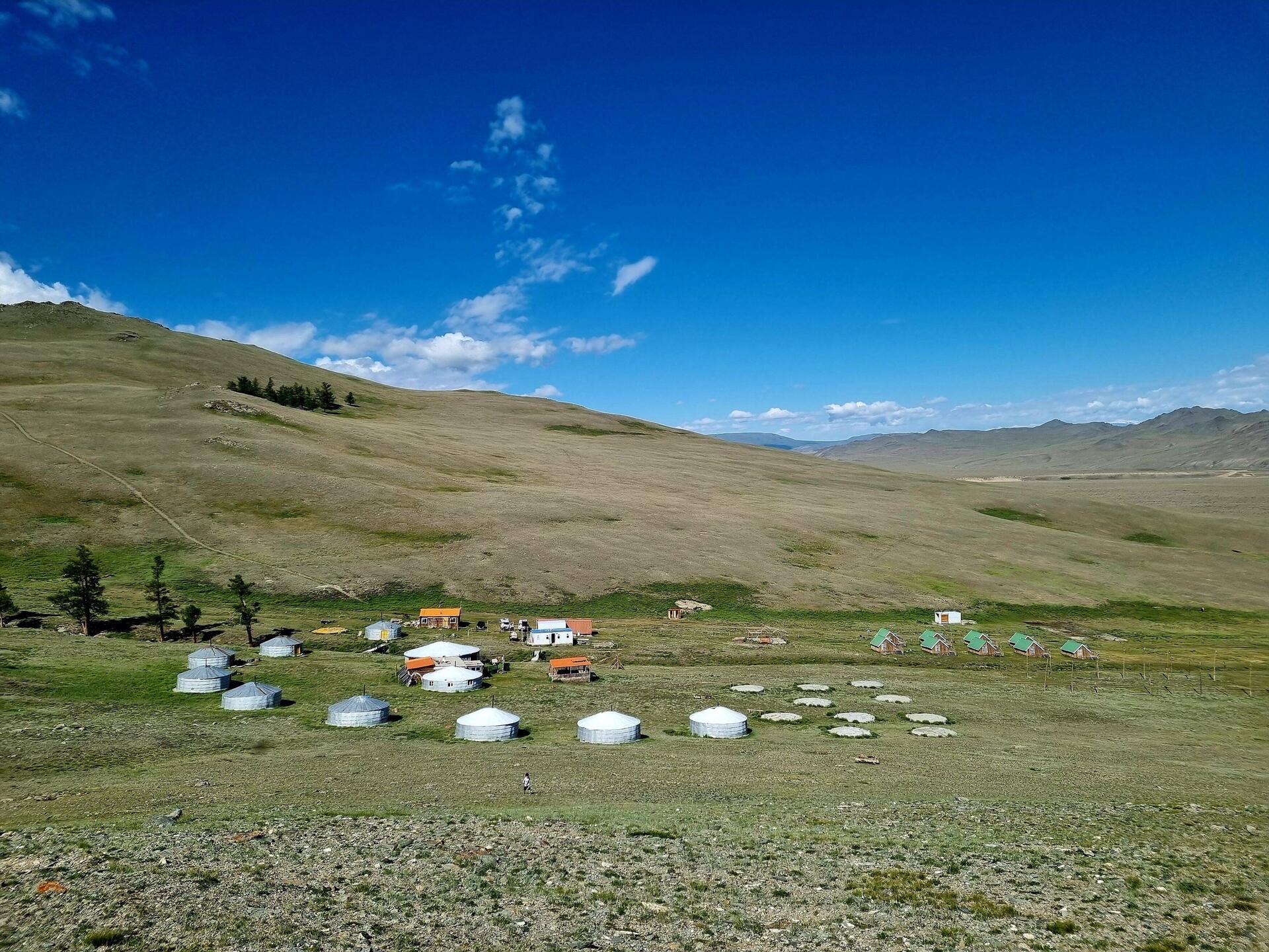 Blick zurück aufs Ger-Camp