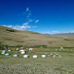 Blick zurück aufs Ger-Camp