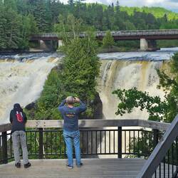 Thomas and I checking out the falls