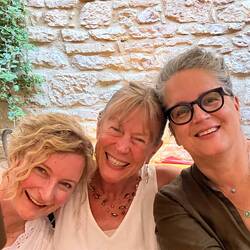 With my colleague Emily and my lifelong friend Wendy at a nice dinner.