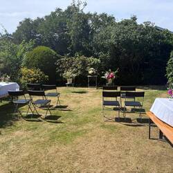 The wedding garden setting