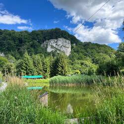 Forellenteich neben der Räucherei in Ojców