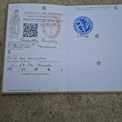 My credential-allowing me to stay in municipal albergues