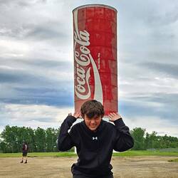 That's a big Coke can