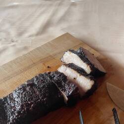 Pork Belly (6 Std. mit Chirschihouz im Smouker.