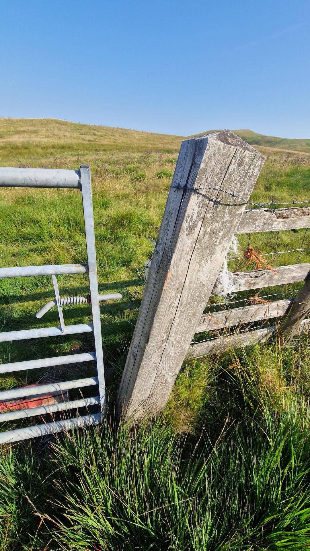 Gate as I found it swinging open because it could not be secured.