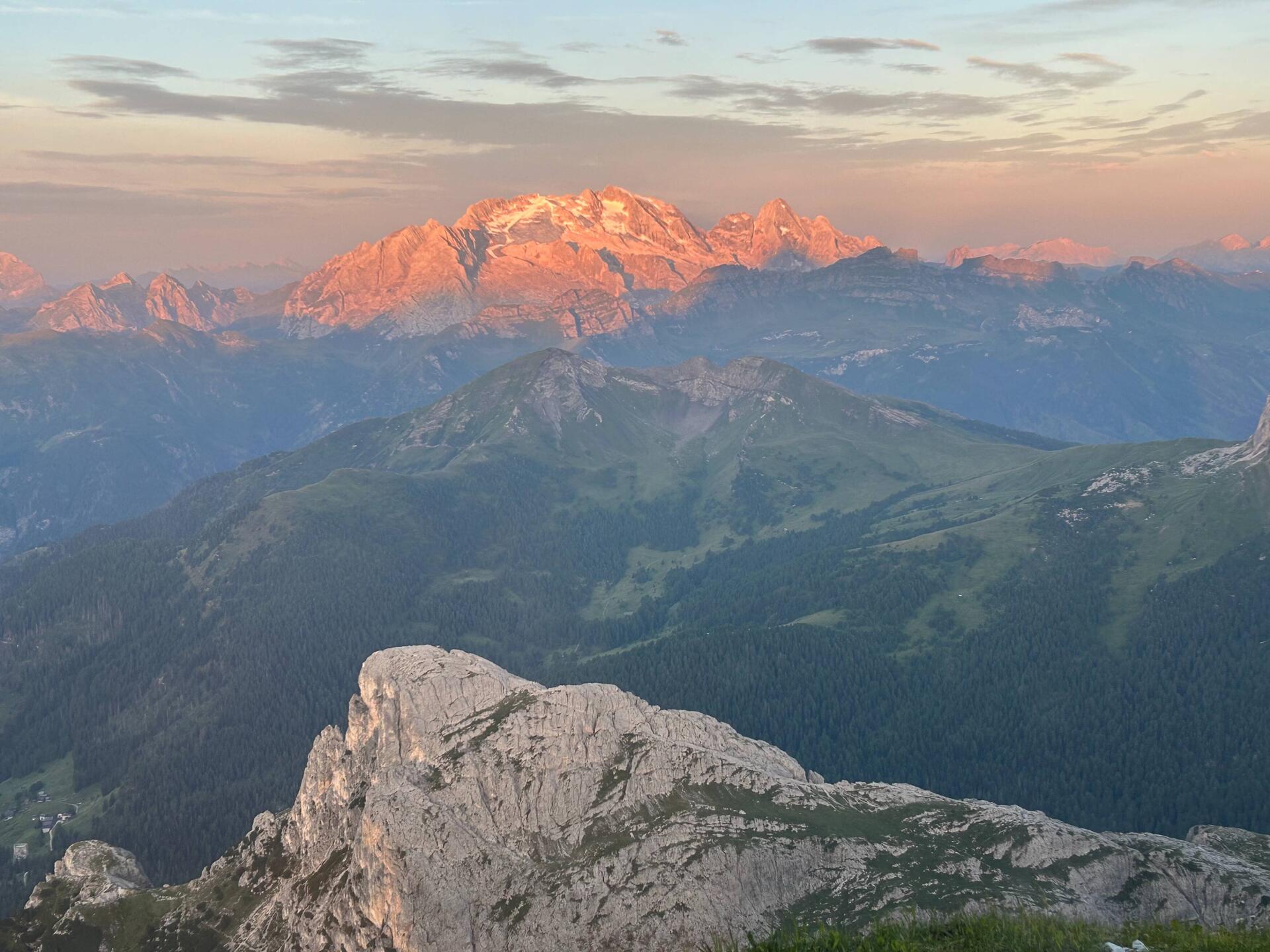 Sonnenaufgang auf der Marmolada