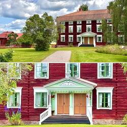 Jon-lars, grösstes Hof-Gebäude Hälsinglands. Ein Wohnhaus auf dem gesamten Gelände mit 2 Eingängen.