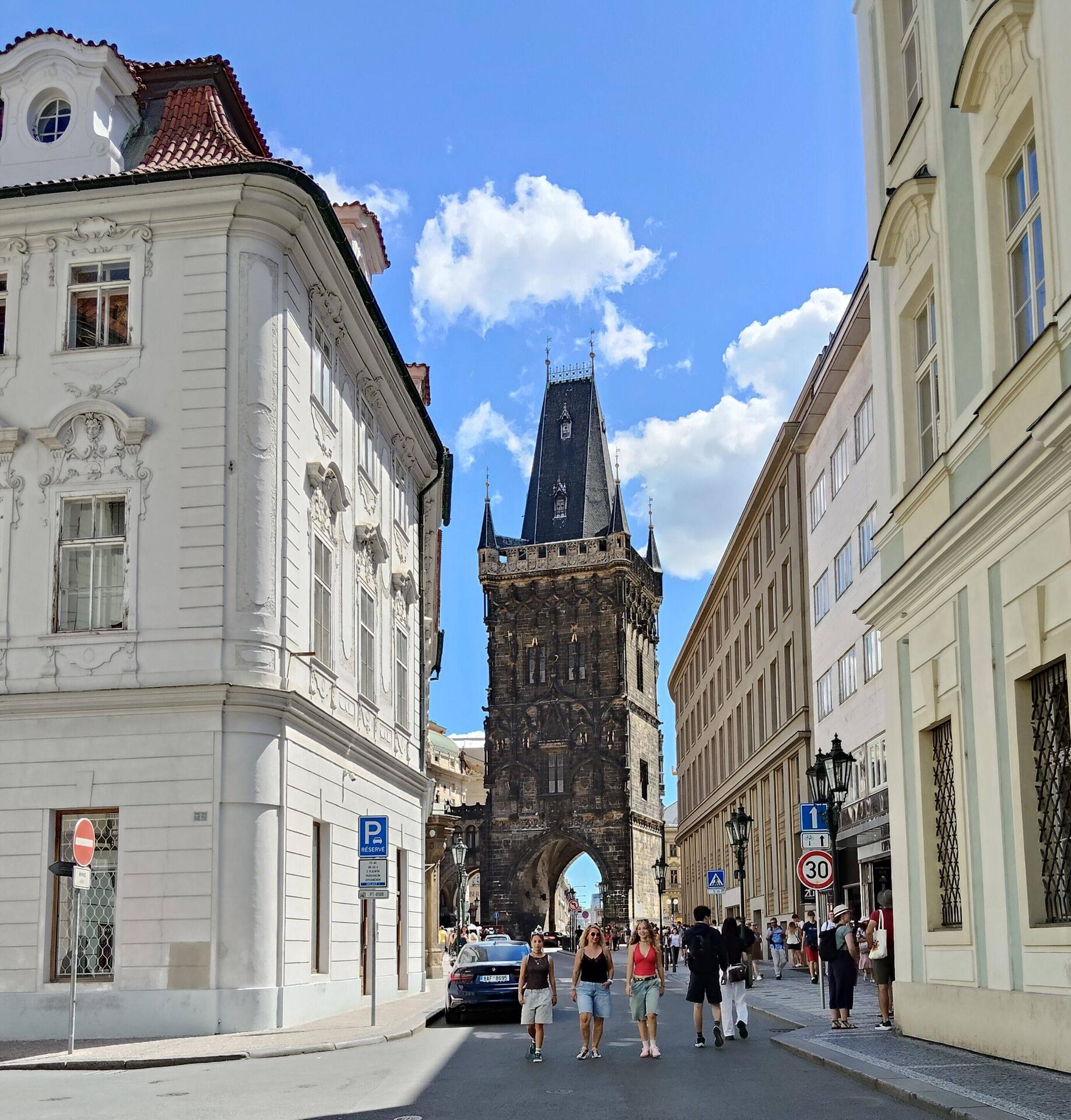 The Powder Tower that historically separated the Old Town from the New Town.