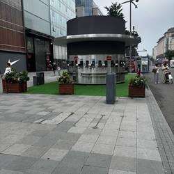 Beer filling stations in the street