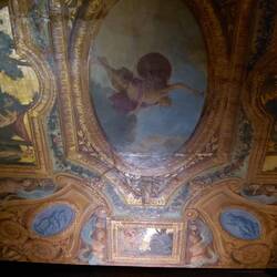 Most of the ceilings were adorned with detailed frescoes