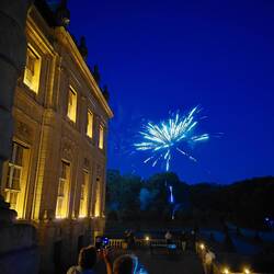 Fireworks and candles combined