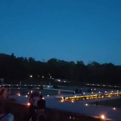 Looking out over the sea of candles