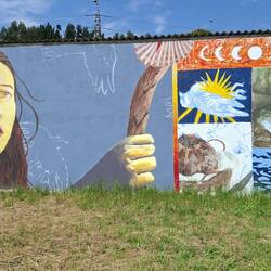 Murals always brighten the walk