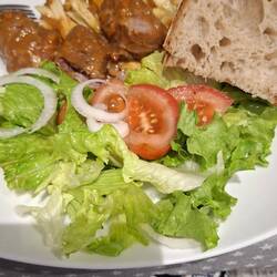 Dinner...no menu, just asked if we wanted carne (meat) or huevo (eggs) with potatoes-they were chips