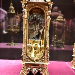A relic - the decomposed hand of some saint or other. Apparently important