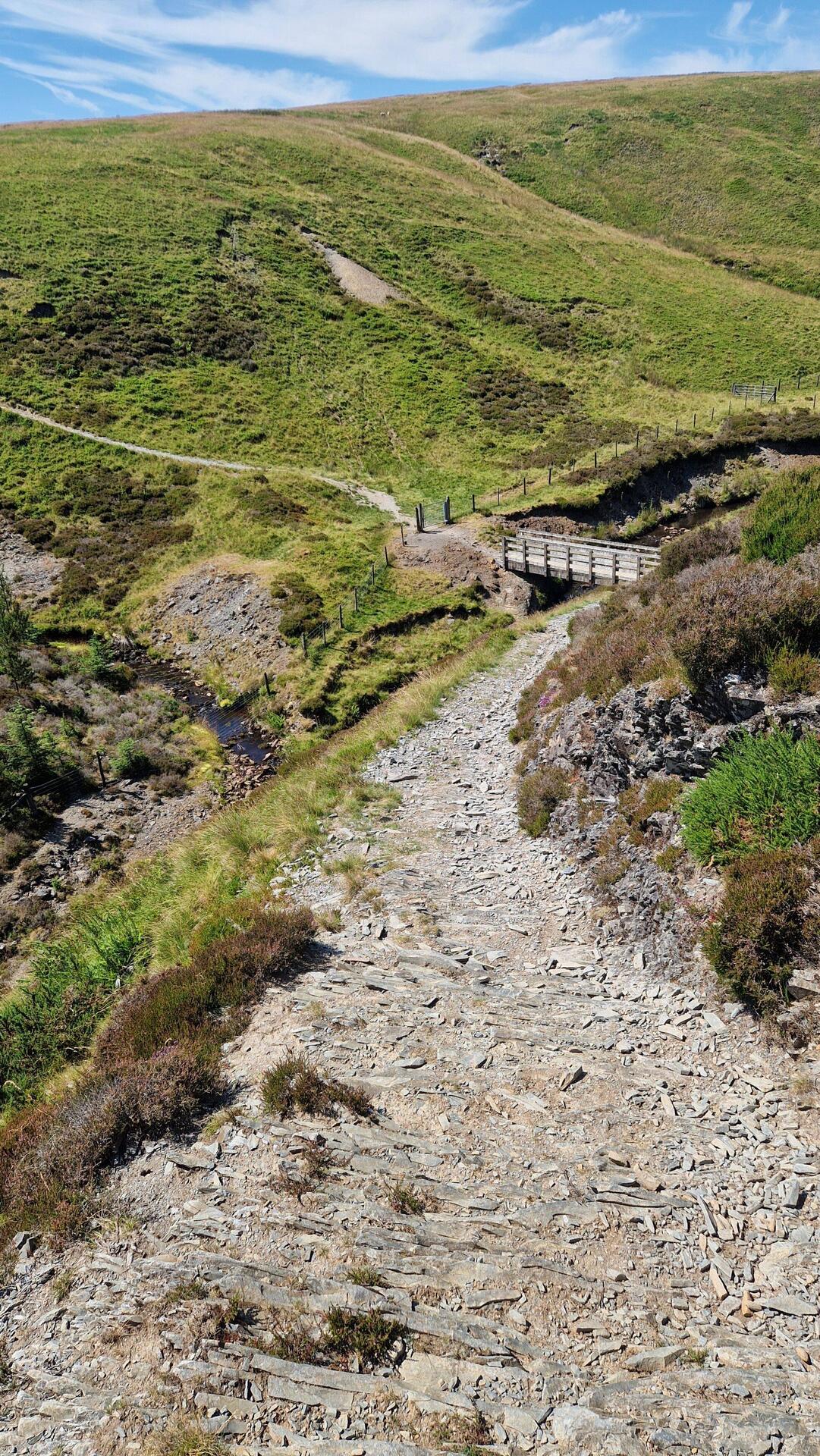 Approaching footbridge over the Afon Clywedog