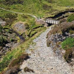 Approaching footbridge over the Afon Clywedog