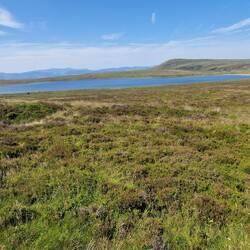 Whole of Glaslyn lake. Smaller beach left of picture on far shore