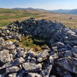 Stone structure atop Garn Fawr. Perhaps a shelter?