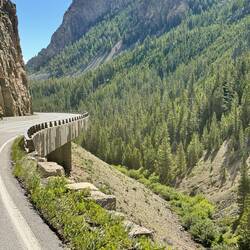 A wooden trestle used to be attached to the side of this cliff in the 1800s