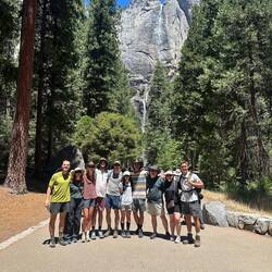 Group shot along the lower falls trail