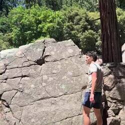 Boys couldn't resist a go on this lil boulder of course