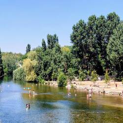 In 36 degrees, the river is the best place to cool off