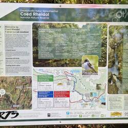 Information board about work on the south side of the Vale of Rheidol