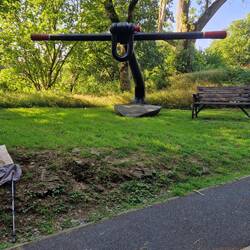 Art around Woodlands campsite includes this anchor