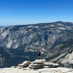 View from the sloped side of Half Dome