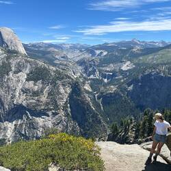 Half dome on the left, Nevada and Vernal falls over on the right