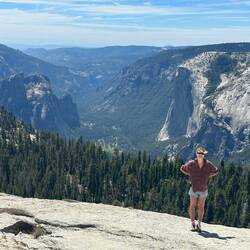 El Capitan on the right and Cathedral Rocks on the left
