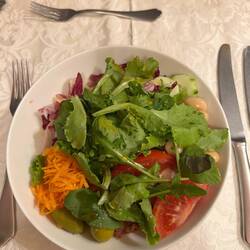 Abendessen, vom Salat Buffet