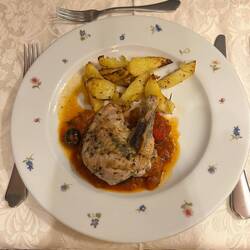 Hauptspeise, Perl, Huhn mit Beilagen