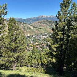 Trail with Jackson WY below