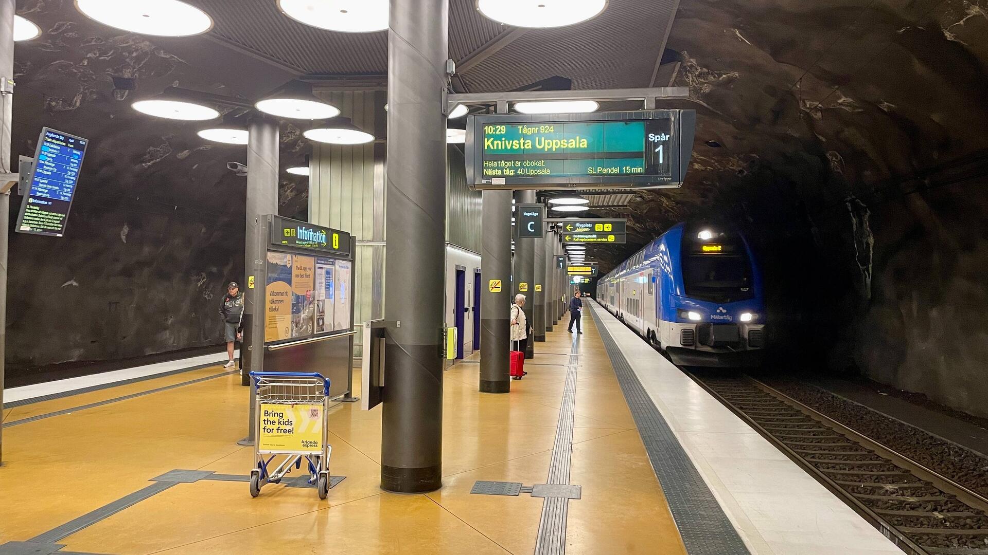 mit dem Zug in 18 Minuten nach Uppsala