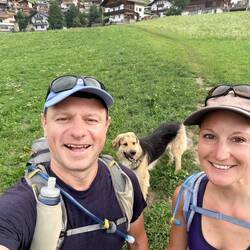 Kurz nach Ahornach mit unserem Begleiter "Bruno 2"