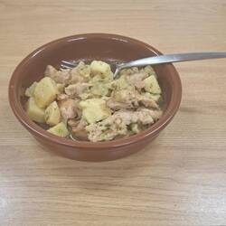 Sometimes you get sick of eating out...microwave meal hits the spot!