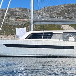 Waterline after: the hole is submerged and the stern sits lower, too.