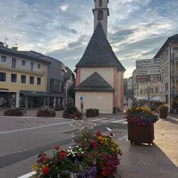 Walking back through town
