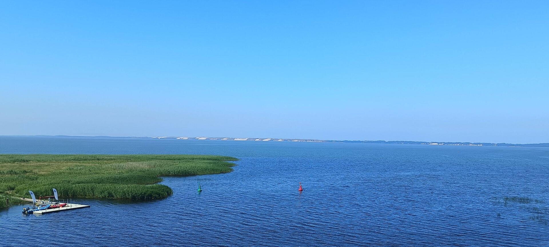 Blick auf die Kurische Nehrung vor der Abfahrt.