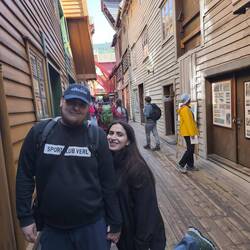 Bergen Brygge mit neuen Wanderschuhen 😉