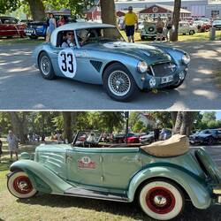 Plötzlich mitten in einem Oldtimertreffen.