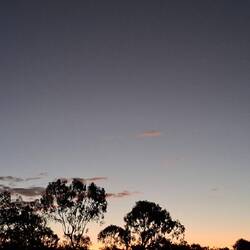 Sunset at Saint Lawrence with moon and Venus