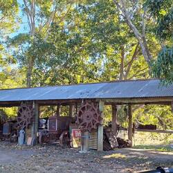 So many old tractors at the Graceville Caravan Park
