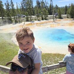 Touring the colorful pools