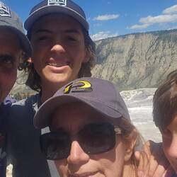 The crew at the top of the trail at Mammoth