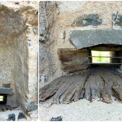 Closer look at the sink in the kitchen ... Castello di Andraz — Livinallongo del Col di Lana, Italy